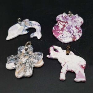 Pendentifs Porcelaine Figurines : Boutique Les Créations de Christine à Ornans